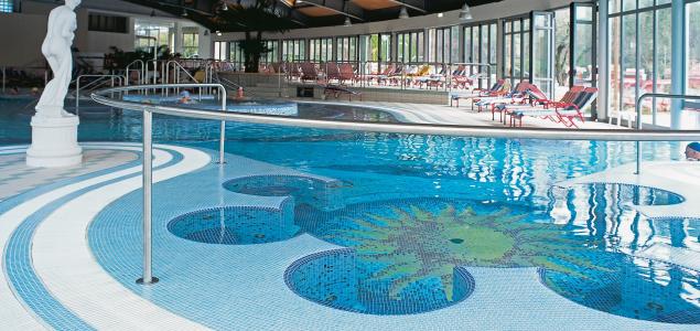 mosaico ceramico per hotel Petrarca Hotel, Montegrotto Terme, Padova.