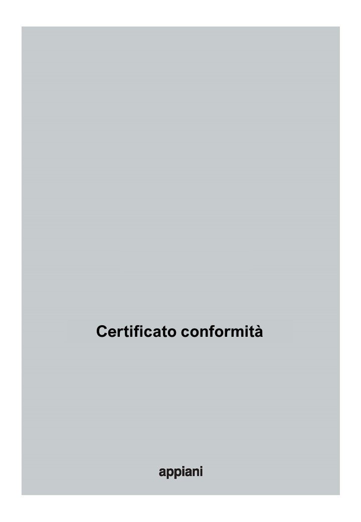 Certificato conformità