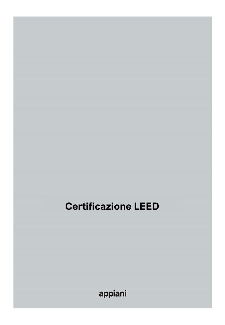 Scheda LEED APPIANI