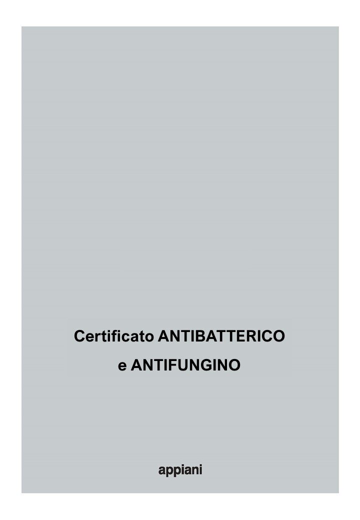 ANTIBATTERICO e ANTIFUNGINO