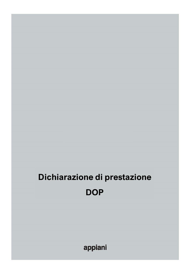 Dichiarazione di prestazione DOP